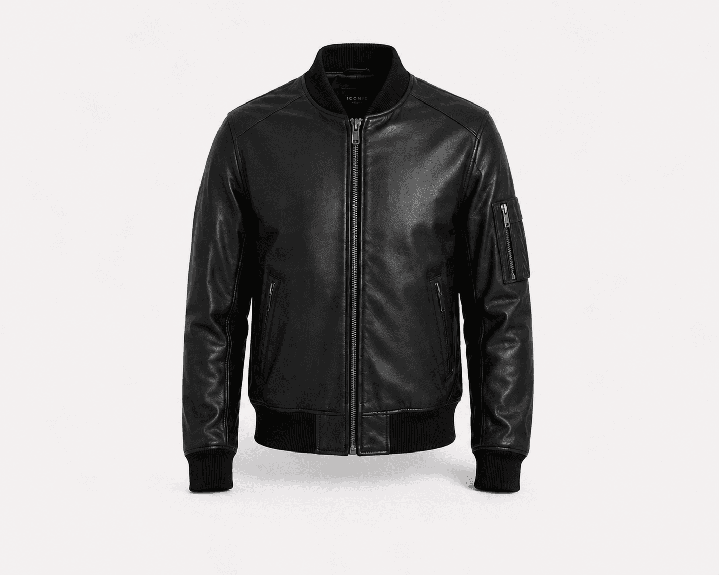Black Simple Leather Jacket
