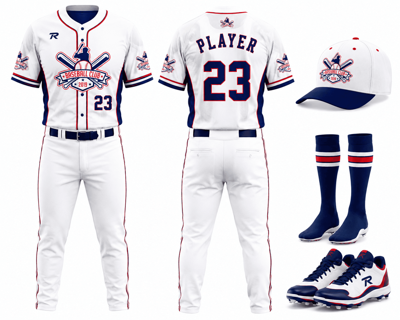 White Warriors Baseball Kit