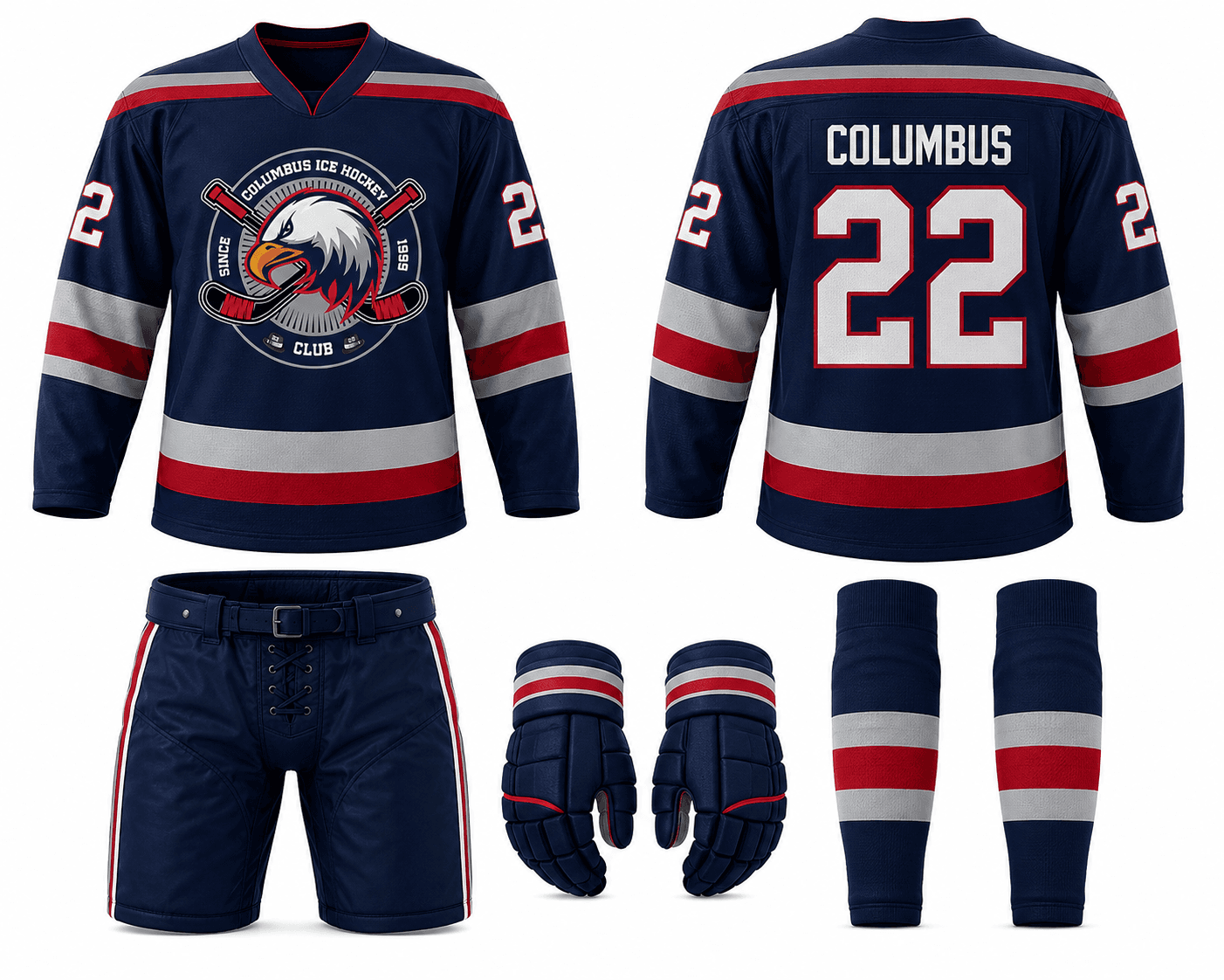 Blue Falcon Ice Hockey Kit